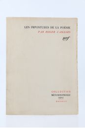 CAILLOIS : Les impostures de la poésie - Erste Ausgabe - Edition-Originale.com