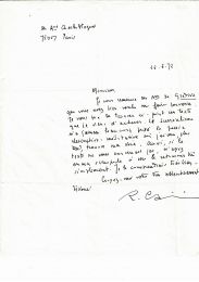 CAILLOIS : Lettre autographe signée adressée à Arnost Budik - Signed book, First edition - Edition-Originale.com