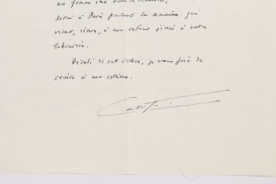 CALAFERTE : Lettre autographe signée 