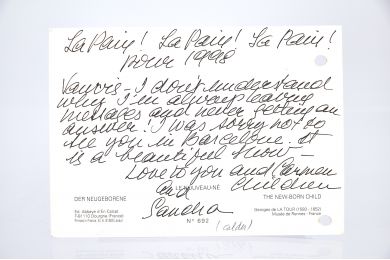CALDER : Carte postale autographe signée adressée à Juan Luis Buñuel ; 