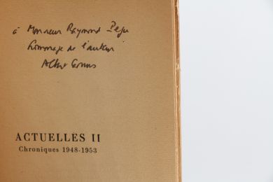 CAMUS : Actuelles II - Chroniques 1948-1953 - Signed book, First edition - Edition-Originale.com
