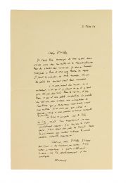 CAMUS : Lettre autographe datée et signée d'une page à Vivette Perret - Libro autografato, Prima edizione - Edition-Originale.com