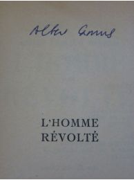 CAMUS : L'homme révolté - Signed book, First edition - Edition-Originale.com