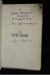 CARCO : A voix basse - Signiert, Erste Ausgabe - Edition-Originale.com