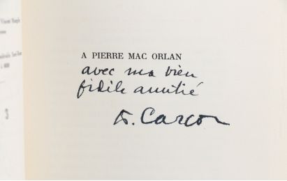 CARCO : L'amour vénal - Exemplaire de Pierre Mac Orlan - Autographe, Edition Originale - Edition-Originale.com