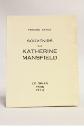 CARCO : Souvenirs sur Katherine Mansfield - First edition - Edition-Originale.com