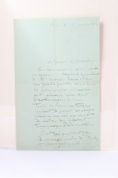 CAROLUS-DURAN : Lettre autographe signée au sujet d'une oeuvre attribuée à Raphaël : l'Apollon et Marsyas  - Autographe, Edition Originale - Edition-Originale.com