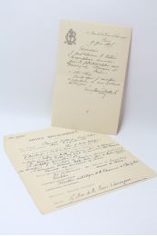 CARRIER-BELLEUSE : Lettre autographe signée et notice biographique autographe adressée à Jules Martin - Signed book, First edition - Edition-Originale.com