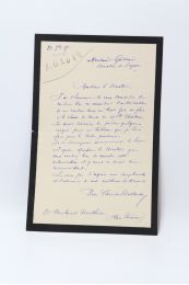 CARRIER-BELLEUSE : Lettre autographe signée pour croquer la classe de danse de l'Opéra - Signiert, Erste Ausgabe - Edition-Originale.com