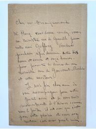 CARRIERE : Lettre autographe au peintre et graveur Félix Bracquemont - Autographe, Edition Originale - Edition-Originale.com