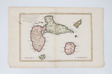 Carte des Isles de la Guadeloupe, de Marie Galante, de la Désirade, et celles des Saintes - Prima edizione - Edition-Originale.com