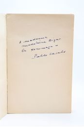 CASALS : Conversations avec Pablo Casals. Souvenirs et opinions d'un musicien - Signed book, First edition - Edition-Originale.com