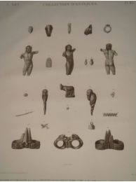 DESCRIPTION DE L'EGYPTE.  Collection d'antiques. Amulette en cornaline, Amulettes et figures en terre cuite, en jade, en bronze, en stéatite. (ANTIQUITES, volume V, planche 85) - Edition Originale - Edition-Originale.com