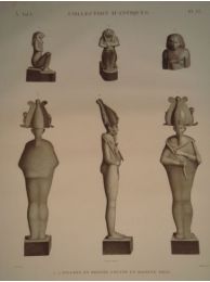 DESCRIPTION DE L'EGYPTE.  Collection d'antiques. Figures en bronze, Buste en basalte gris. (ANTIQUITES, volume V, planche 63) - Edition Originale - Edition-Originale.com