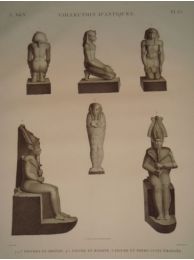 DESCRIPTION DE L'EGYPTE.  Collection d'antiques. Figures en bronze, Figure en basalte, Figure en terre cuite émaillée. (ANTIQUITES, volume V, planche 65) - First edition - Edition-Originale.com