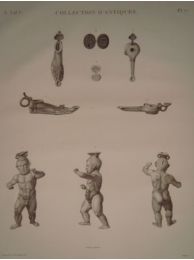 DESCRIPTION DE L'EGYPTE.  Collection d'antiques. Lampes en bronze, Pierres gravées. (ANTIQUITES, volume V, planche 77) - Prima edizione - Edition-Originale.com