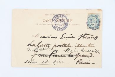 CAZALS : Carte postale autographe signée adressée à Emile Straus - Signed book, First edition - Edition-Originale.com