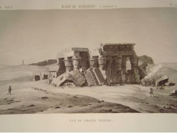 DESCRIPTION DE L'EGYPTE.  Koum Omboû (Ombos). Vue du grand temple. (ANTIQUITES, volume I, planche 40) - Erste Ausgabe - Edition-Originale.com