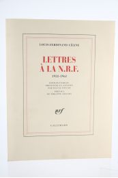 CELINE : Lettres à la N.R.F. 1931-1961 - Edition-Originale.com