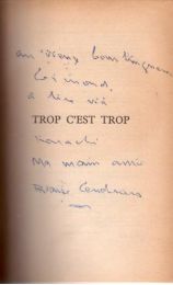 CENDRARS : Trop c'est trop - Autographe, Edition Originale - Edition-Originale.com