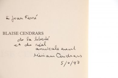 CENDRARS : Blaise Cendrars - Autographe, Edition Originale - Edition-Originale.com