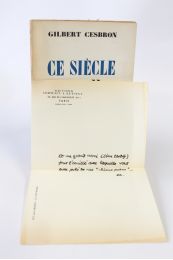 CESBRON : Ce siècle appelle au secours - Signed book, First edition - Edition-Originale.com