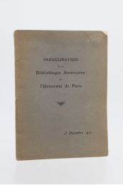 CESTRE : Inauguration de la bibliothèque américaine de l'Université de Paris - Edition Originale - Edition-Originale.com