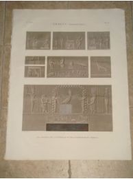 DESCRIPTION DE L'EGYPTE.  Erment (Hermonthis). Bas-reliefs de l'intérieur et de l'extérieur du temple. (ANTIQUITES, volume I, planche 95) - Erste Ausgabe - Edition-Originale.com