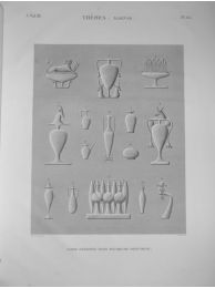 DESCRIPTION DE L'EGYPTE.  Thèbes. Karnak. Vases dessinés dans plusieurs monuments. (ANTIQUITES, volume III, planche 66) - Erste Ausgabe - Edition-Originale.com
