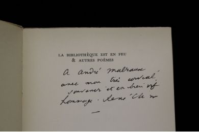 CHAR : La bibliothèque est en feu & autres poèmes - Autographe - Edition-Originale.com