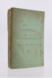 CHARBONNIERES : Elémens de l'histoire de la littérature française jusqu'au mileu du 17ème siècle - First edition - Edition-Originale.com