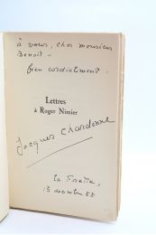 CHARDONNE : Lettres à Roger Nimier - Signiert, Erste Ausgabe - Edition-Originale.com