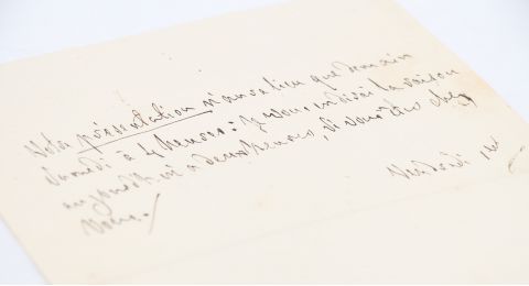 CHATEAUBRIAND : Billet autographe à propos d'une présentation ajournée - Signed book, First edition - Edition-Originale.com