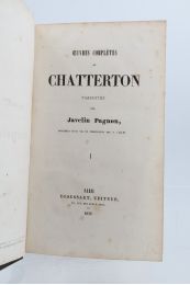 CHATTERTON : Oeuvres complètes de Chatterton - Prima edizione - Edition-Originale.com