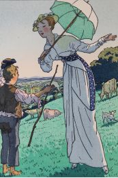CHERUIT : Je suis perdue. Robe d'été de Chéruit (pl.4, La Gazette du Bon ton, 1913 n°8) - Erste Ausgabe - Edition-Originale.com