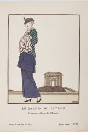 CHERUIT : Le Jardin du Peyrou. Costume tailleur de Chéruit (pl.6, La Gazette du Bon ton, 1914 n°1) - Edition Originale - Edition-Originale.com