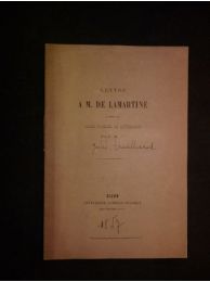 CHEVILLARD : Lettre à M. de Lamartine à propos du cours familier de littérature - Edition Originale - Edition-Originale.com