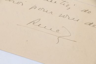 CLAIR : Humoristique lettre autographe signée adressée à Carlo Rim concernant la naissance du fils de Carlo Rim : 