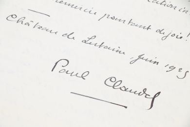 CLAUDEL : Manuscrit original autographe signé : préface pour A la trace de Dieu de Jacques Rivière - Autographe, Edition Originale - Edition-Originale.com