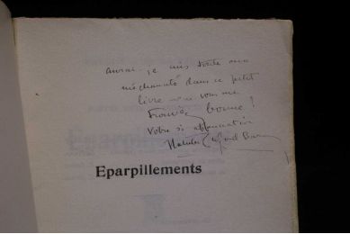 CLIFFORD BARNEY : Eparpillements - Libro autografato, Prima edizione - Edition-Originale.com