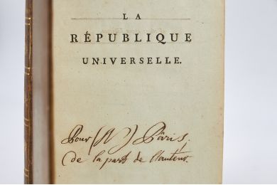 CLOOTS : La République universelle ou adresse aux tyrannicides  - Libro autografato, Prima edizione - Edition-Originale.com