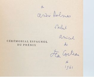 COCTEAU : Cérémonial espagnol du phénix suivi de La partie d'échecs - Libro autografato, Prima edizione - Edition-Originale.com