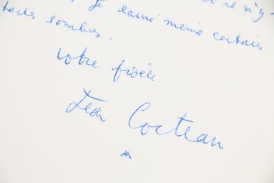 COCTEAU : Lettre autographe datée et signée concernant une toile qu'il a presque terminée : 