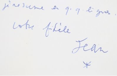 COCTEAU : Lettre autographe signée à Roger Nimier à propos d'un dessin qu'il lui a envoyé pour illustrer l'un de ses ouvrages - Signed book, First edition - Edition-Originale.com