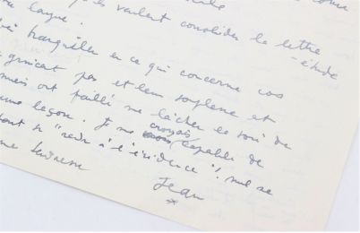 COCTEAU : Lettre autographe signée à sa traductrice anglaise Marie Hoeck : 