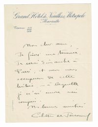 COLETTE : Lettre autographe signée adressée à Adrien Peytel - Libro autografato, Prima edizione - Edition-Originale.com
