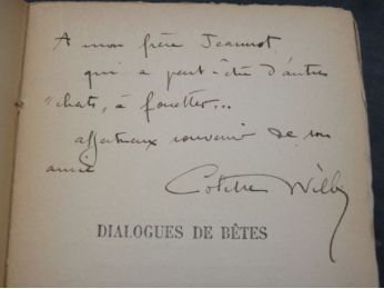 COLETTE : Sept dialogues de bêtes - Libro autografato, Prima edizione - Edition-Originale.com
