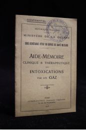 COLLECTIF : Aide-mémoire clinique & thérapeutique des intoxications par le gaz - First edition - Edition-Originale.com
