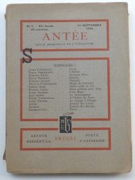 COLLECTIF : Antée. Revue mensuelle de littérature N°4 de la deuxième année - Prima edizione - Edition-Originale.com