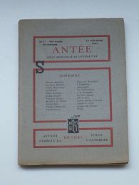 COLLECTIF : Antée. Revue mensuelle de littérature N°9 de la deuxième année - Prima edizione - Edition-Originale.com